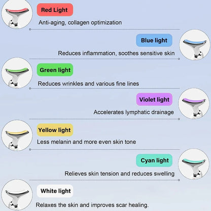 Appareil Lifting Visage & Cou EMS – LED 7 Couleurs