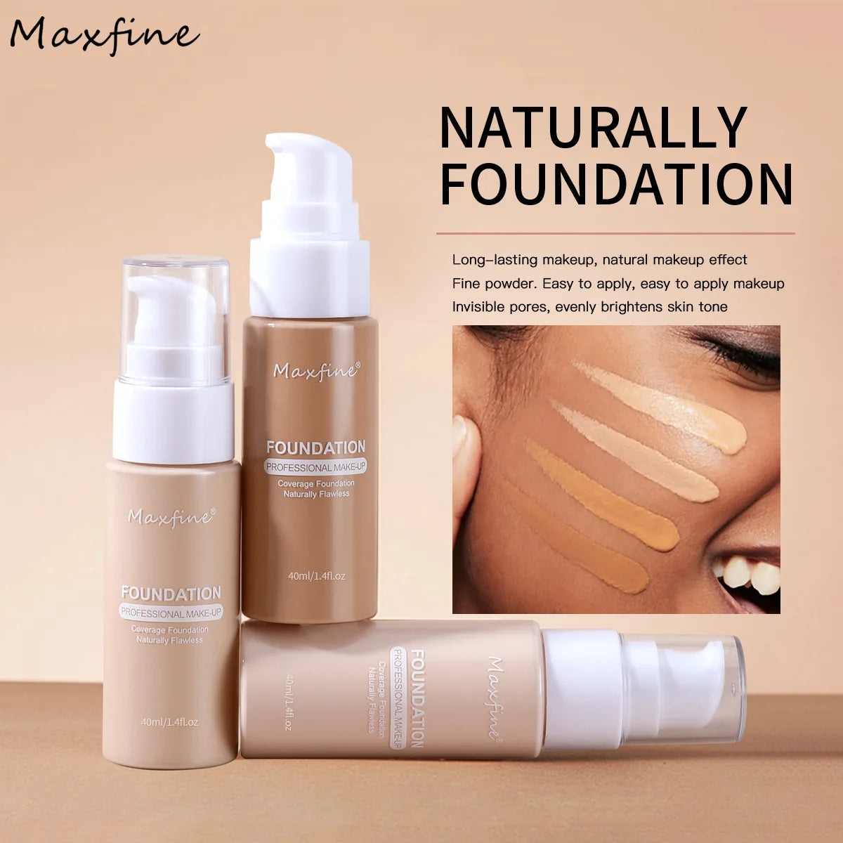 Fond de Teint Correcteur Hydratant – Longue Tenue, Fini Lumineux