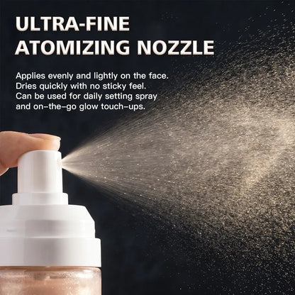 Spray Fixateur de Maquillage Lumineux – Hydratation Longue Durée