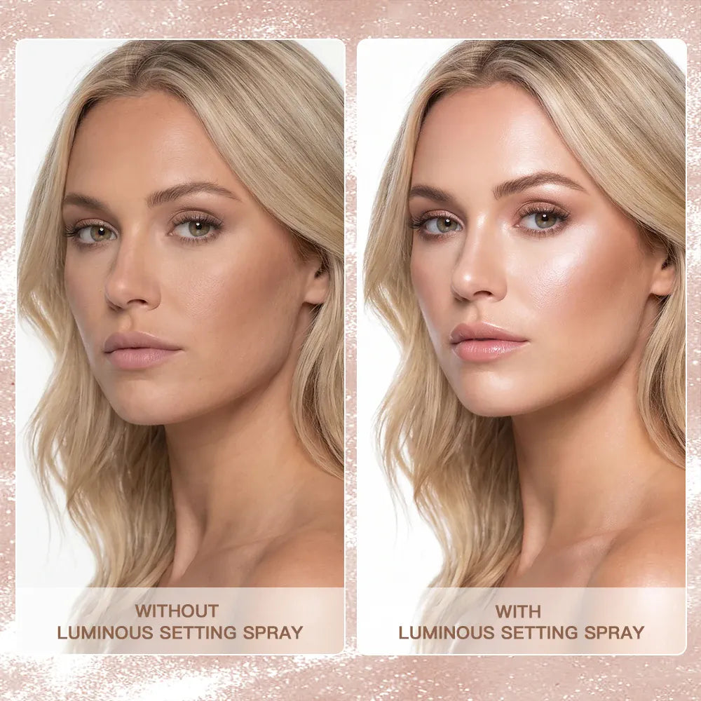 Spray Fixateur de Maquillage Lumineux – Hydratation Longue Durée