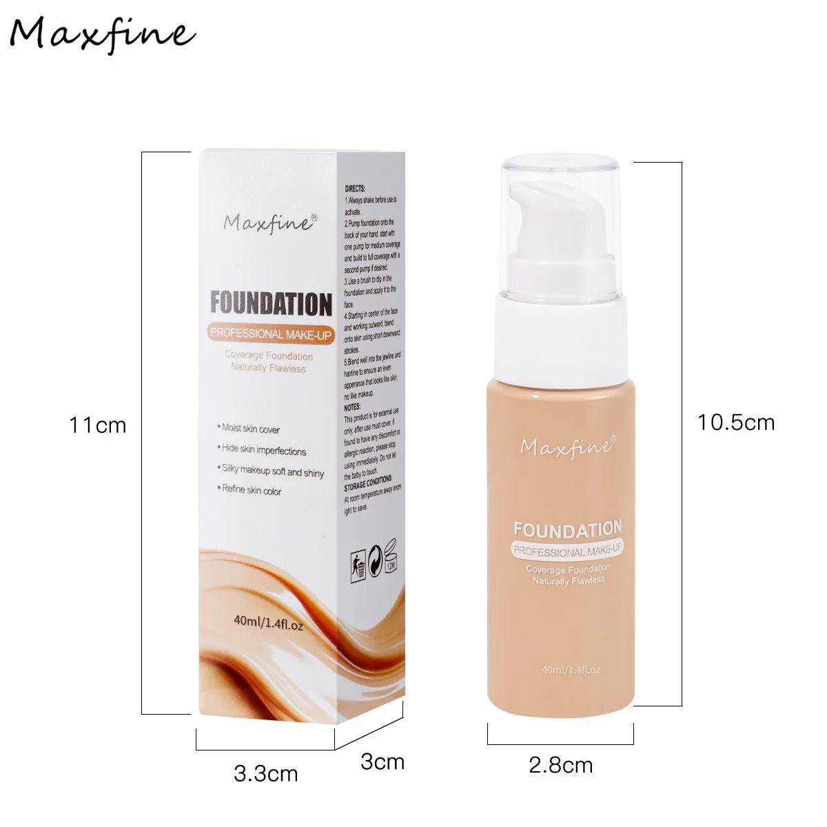 Fond de Teint Correcteur Hydratant – Longue Tenue, Fini Lumineux