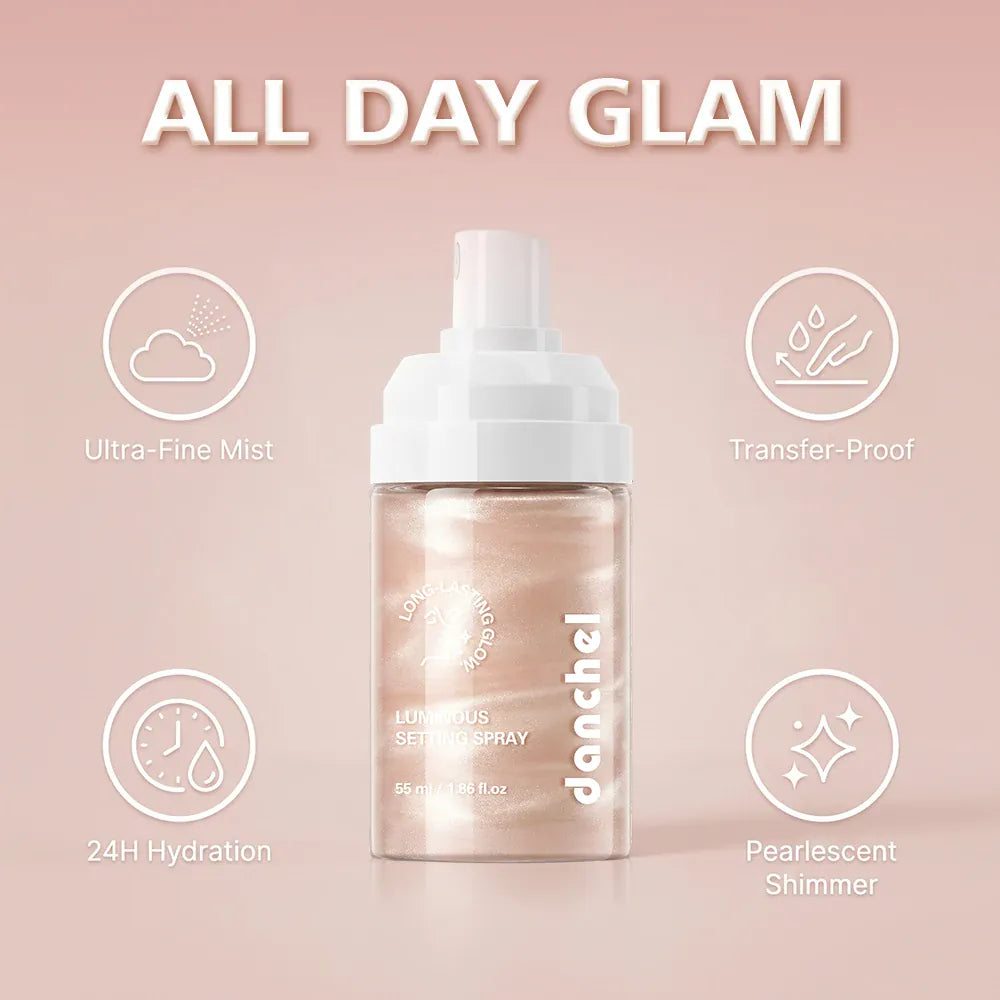 Spray Fixateur de Maquillage Lumineux – Hydratation Longue Durée