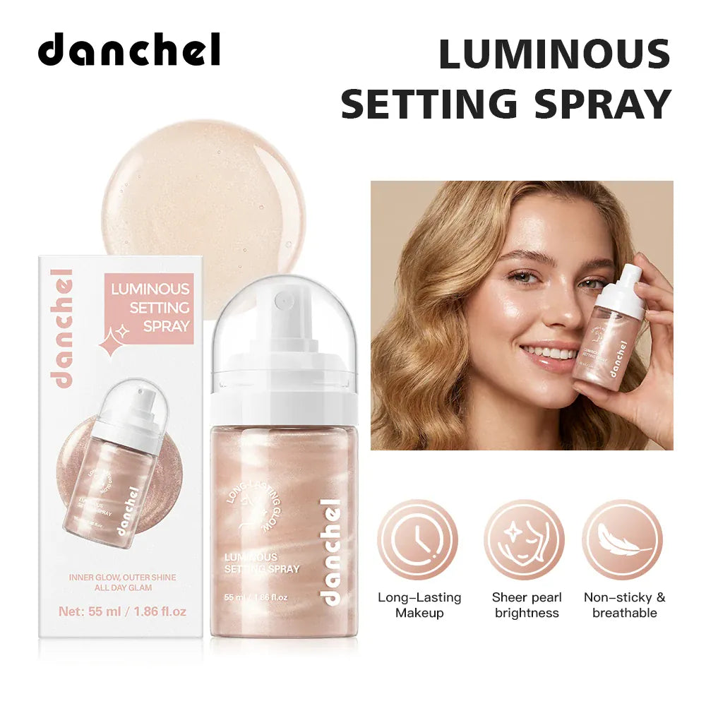 Spray Fixateur de Maquillage Lumineux – Hydratation Longue Durée