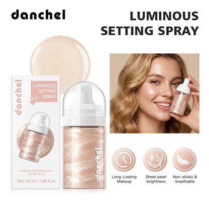 Spray Fixateur de Maquillage Lumineux – Hydratation Longue Durée